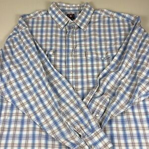 Panhandle Slim Western‎ Long Sleeve Pearl Button Down Plaid Size XXL